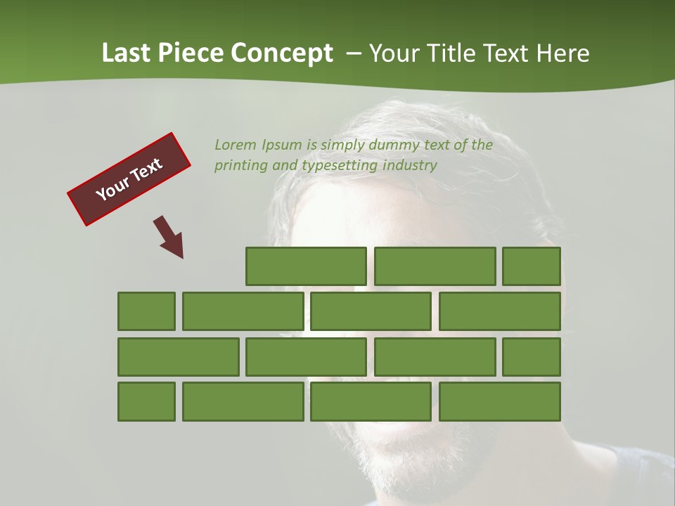 Mustache Man Happy Grin PowerPoint Template