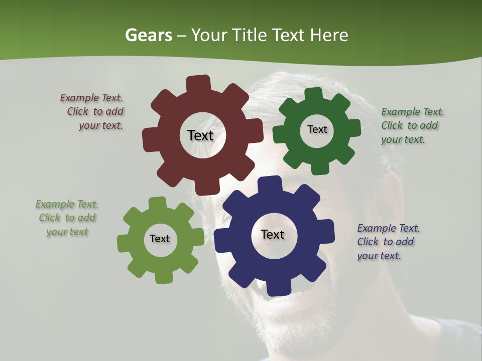 Mustache Man Happy Grin PowerPoint Template