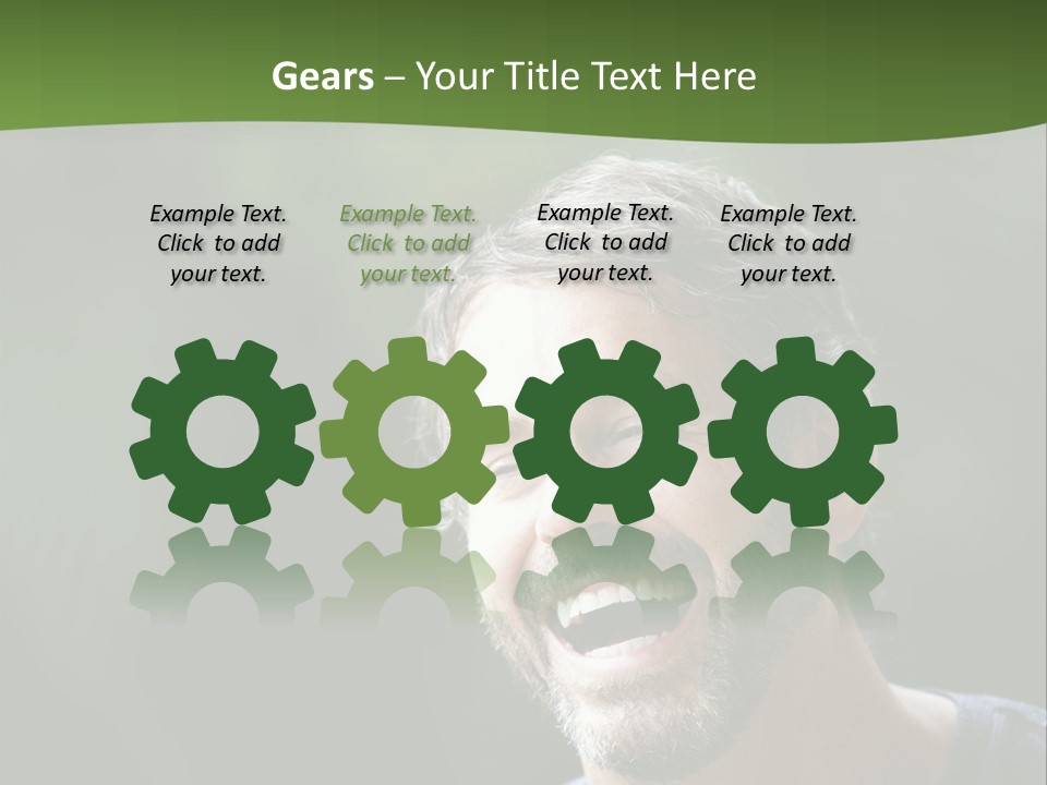 Mustache Man Happy Grin PowerPoint Template