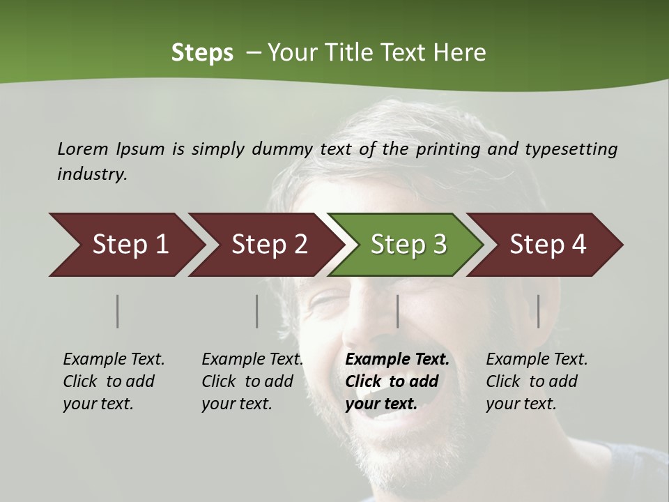 Mustache Man Happy Grin PowerPoint Template