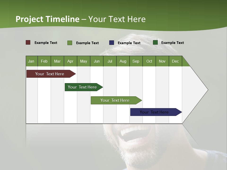 Mustache Man Happy Grin PowerPoint Template