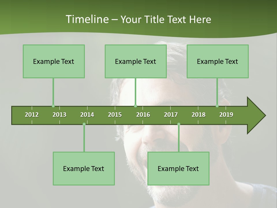 Mustache Man Happy Grin PowerPoint Template