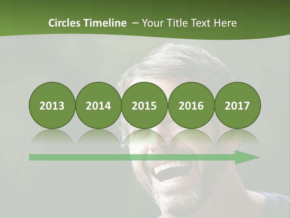 Mustache Man Happy Grin PowerPoint Template