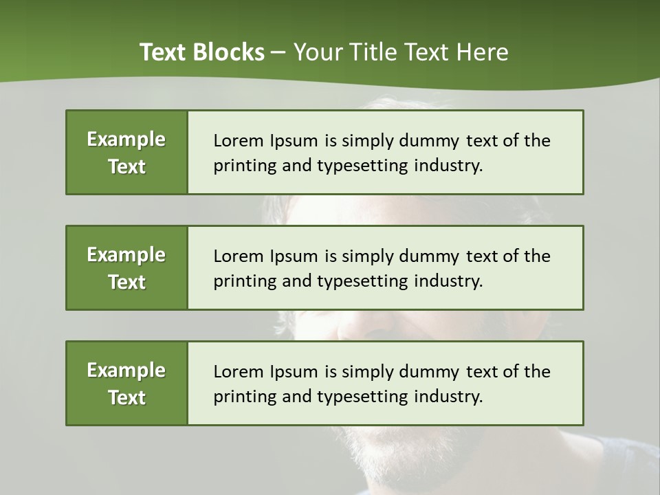 Mustache Man Happy Grin PowerPoint Template