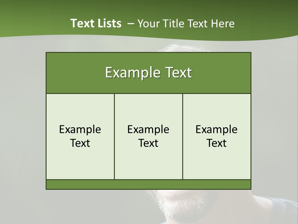 Mustache Man Happy Grin PowerPoint Template