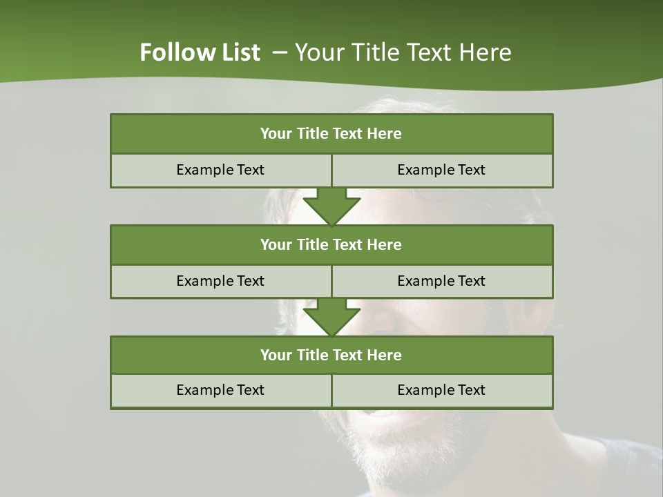 Mustache Man Happy Grin PowerPoint Template