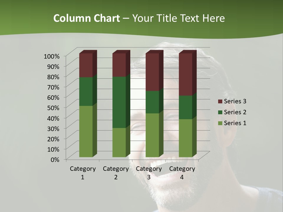 Mustache Man Happy Grin PowerPoint Template