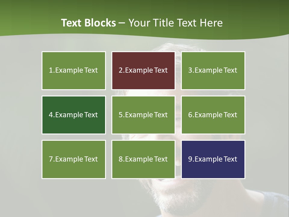 Mustache Man Happy Grin PowerPoint Template