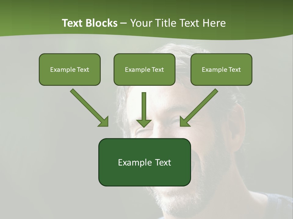 Mustache Man Happy Grin PowerPoint Template