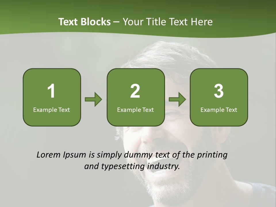 Mustache Man Happy Grin PowerPoint Template