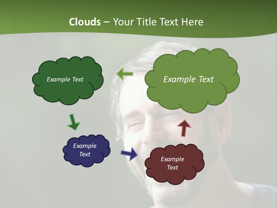 Mustache Man Happy Grin PowerPoint Template