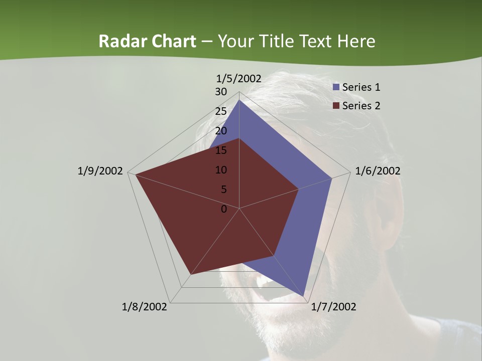 Mustache Man Happy Grin PowerPoint Template