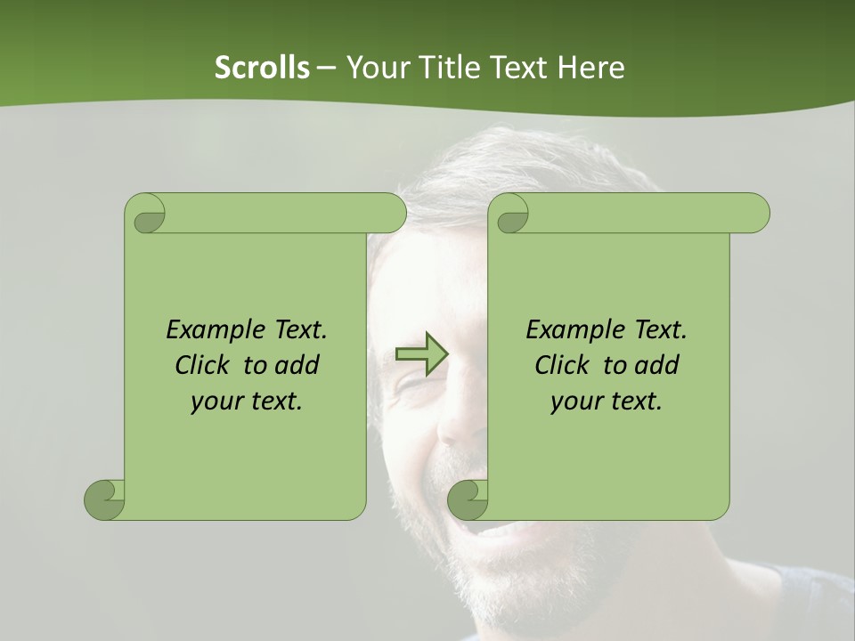 Mustache Man Happy Grin PowerPoint Template