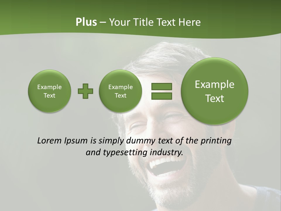 Mustache Man Happy Grin PowerPoint Template