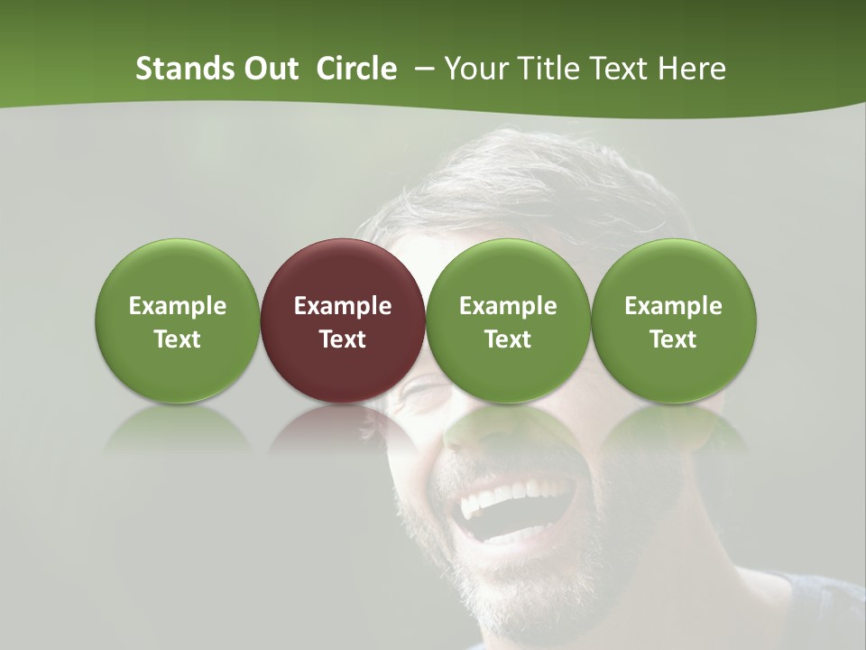 Mustache Man Happy Grin PowerPoint Template