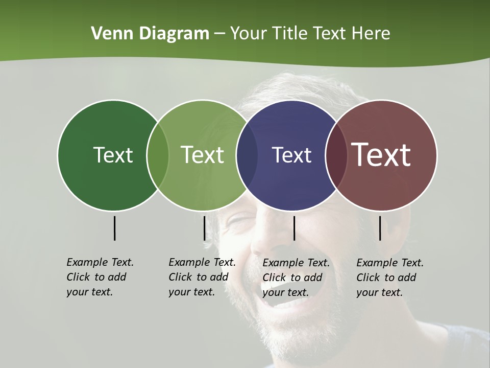 Mustache Man Happy Grin PowerPoint Template