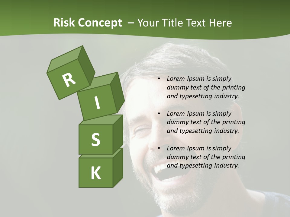 Mustache Man Happy Grin PowerPoint Template