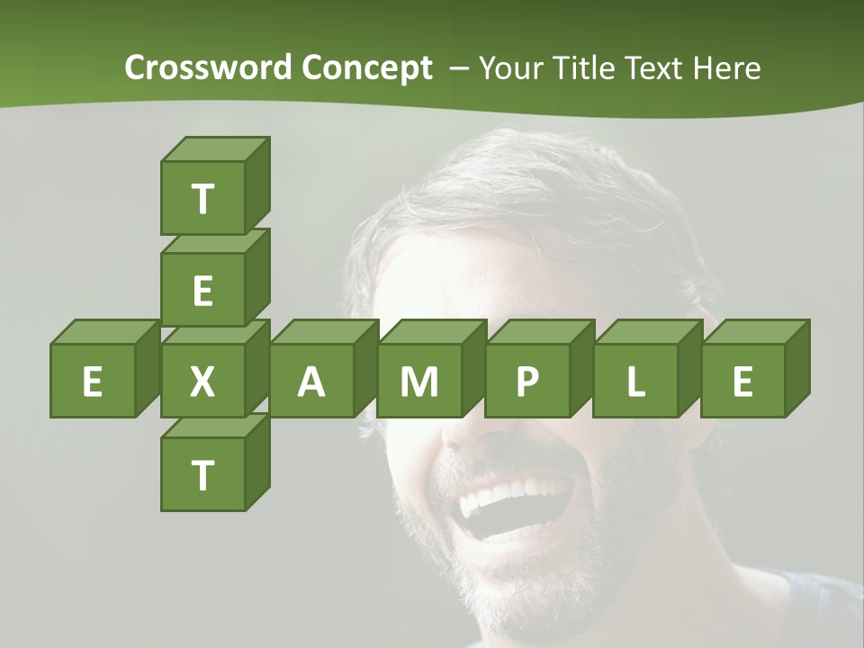 Mustache Man Happy Grin PowerPoint Template