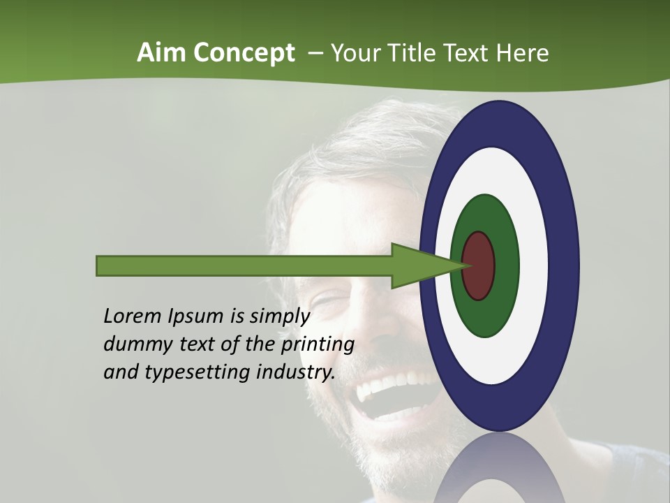 Mustache Man Happy Grin PowerPoint Template