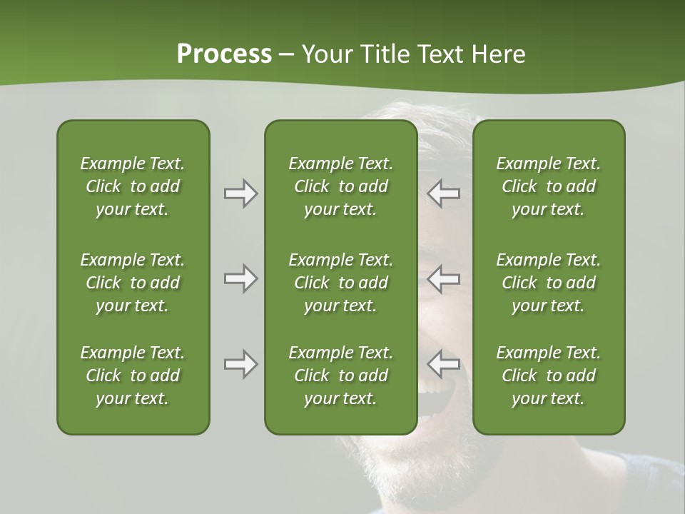 Mustache Man Happy Grin PowerPoint Template