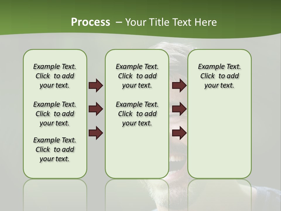 Mustache Man Happy Grin PowerPoint Template