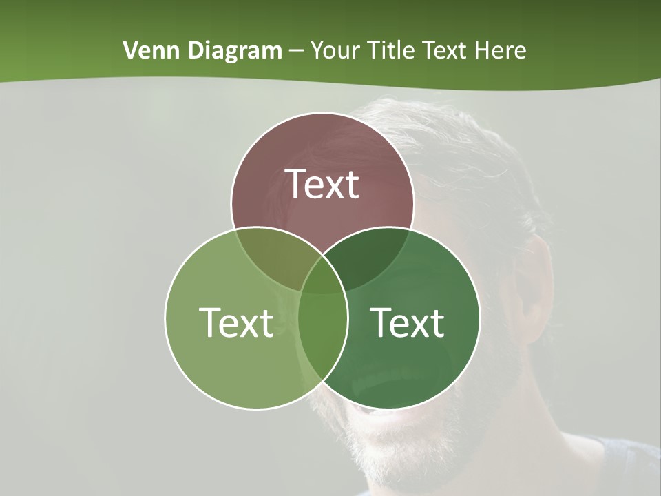 Mustache Man Happy Grin PowerPoint Template