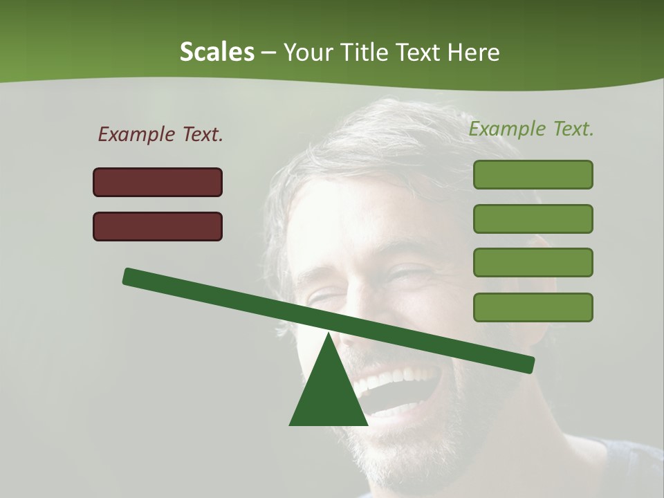 Mustache Man Happy Grin PowerPoint Template