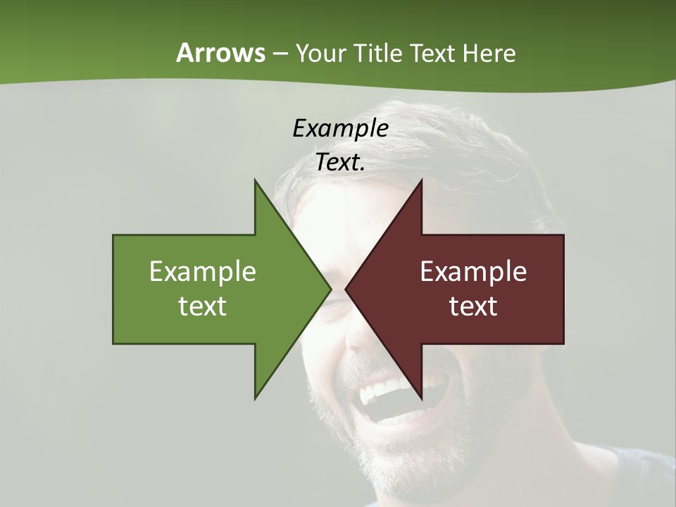 Mustache Man Happy Grin PowerPoint Template