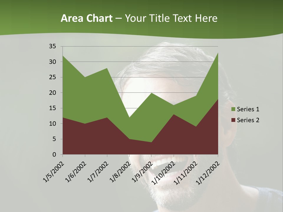 Mustache Man Happy Grin PowerPoint Template