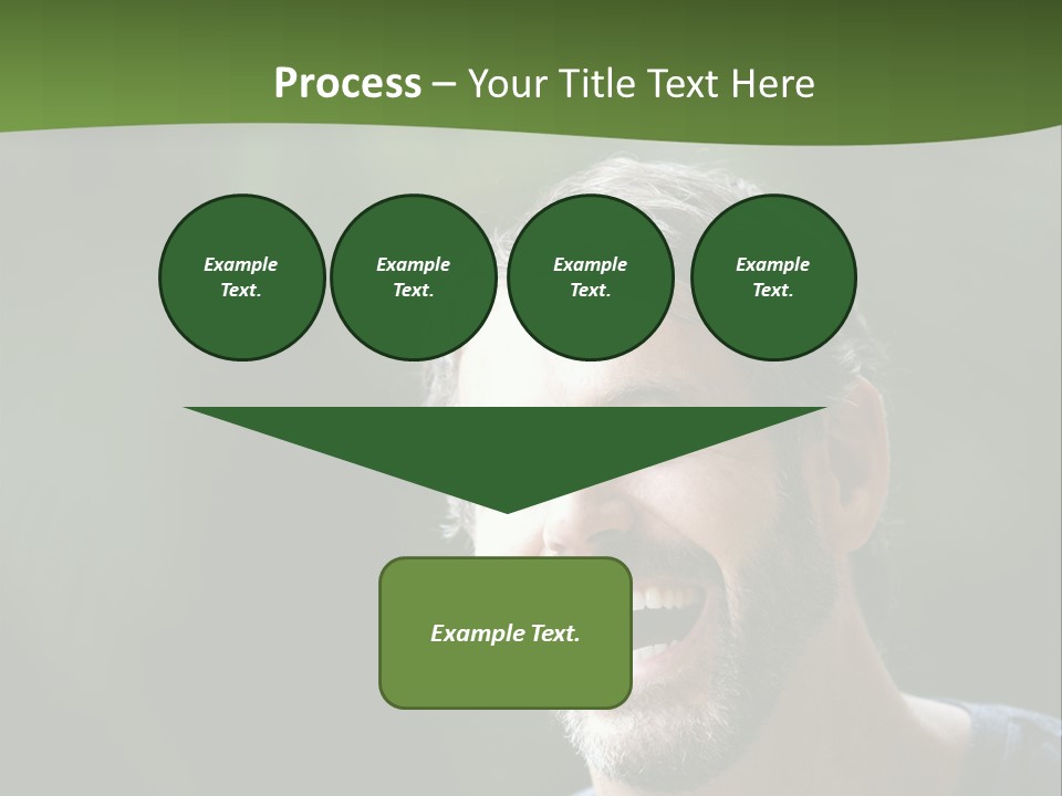 Mustache Man Happy Grin PowerPoint Template