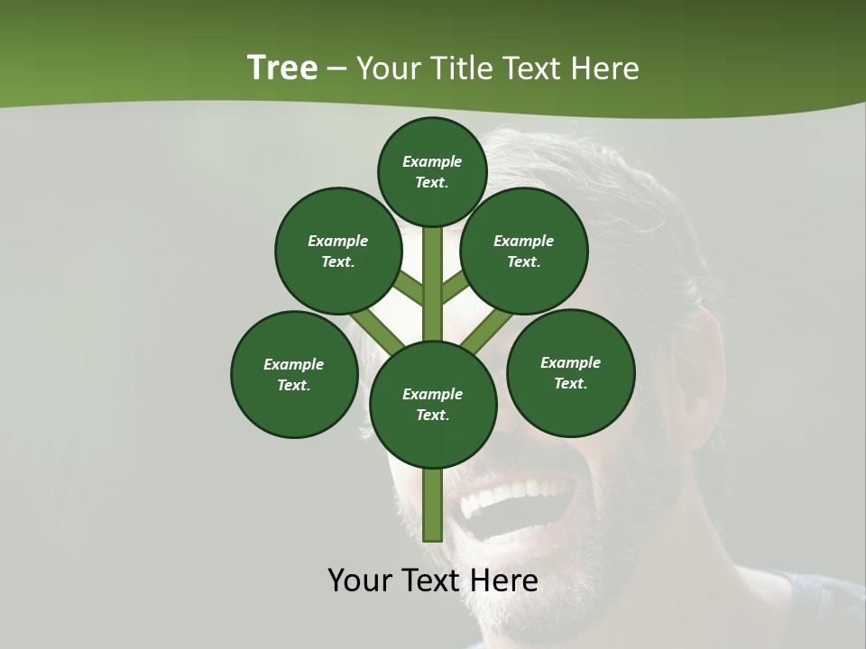 Mustache Man Happy Grin PowerPoint Template