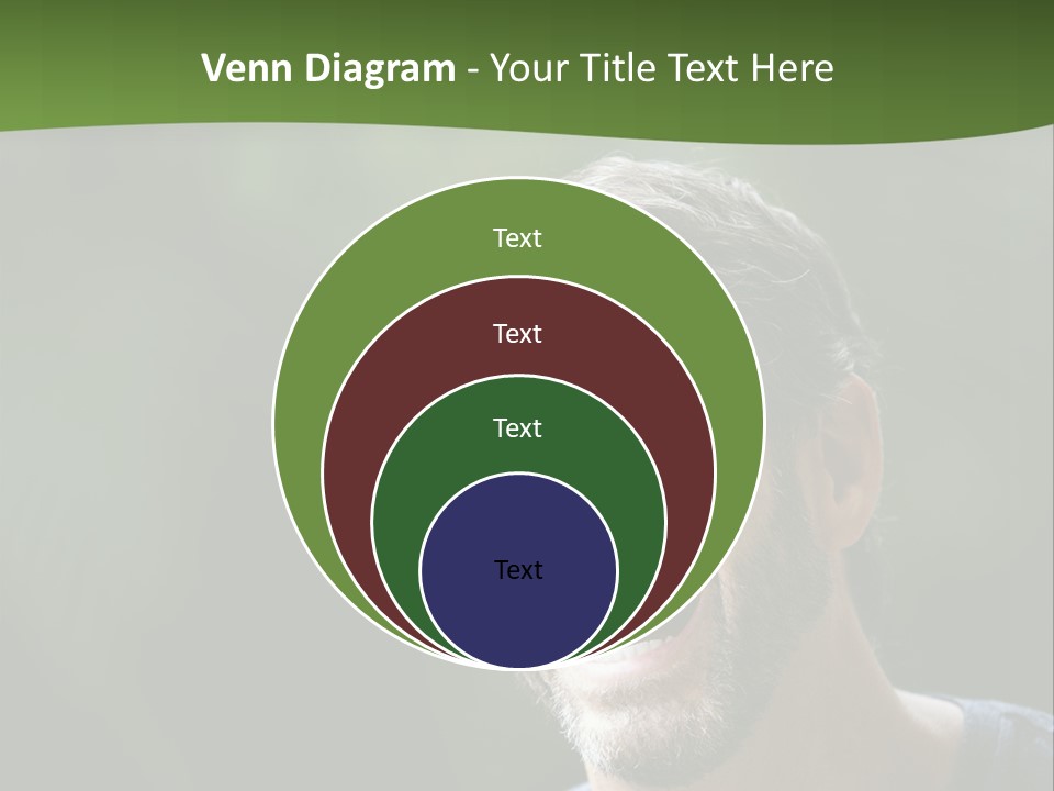 Mustache Man Happy Grin PowerPoint Template