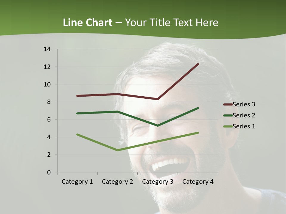 Mustache Man Happy Grin PowerPoint Template