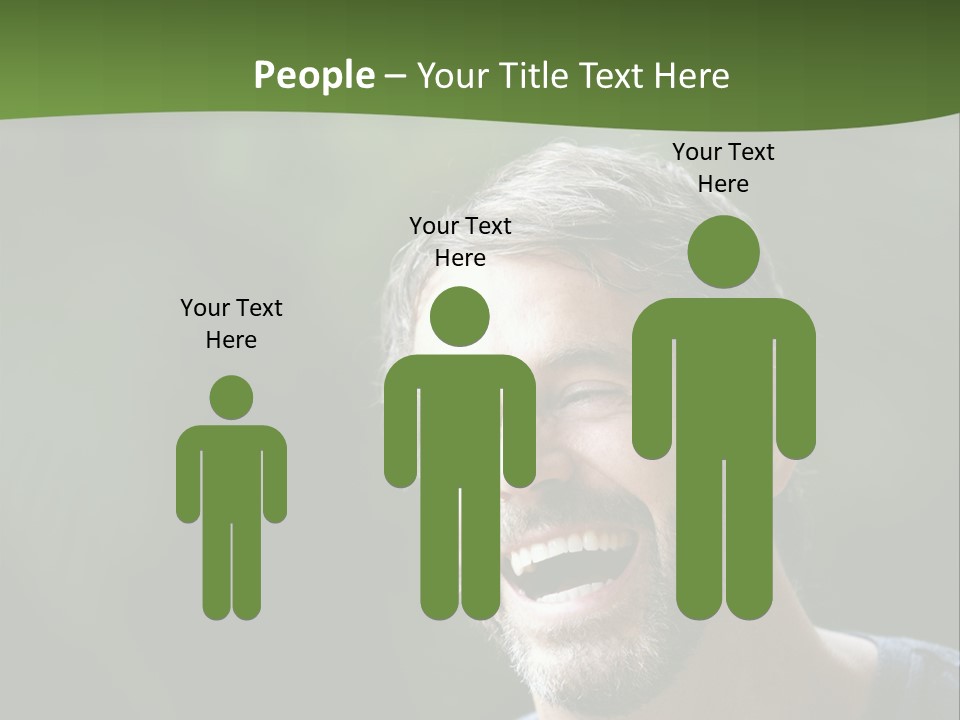 Mustache Man Happy Grin PowerPoint Template