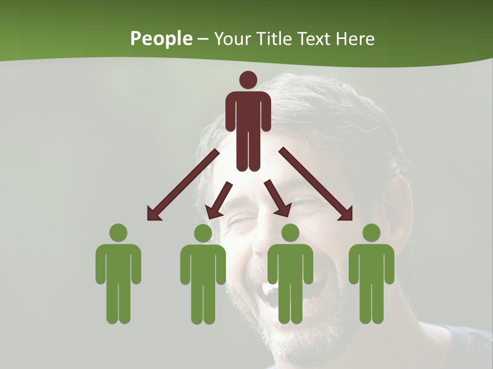 Mustache Man Happy Grin PowerPoint Template