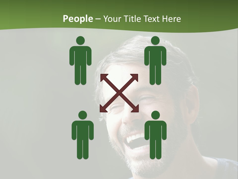 Mustache Man Happy Grin PowerPoint Template