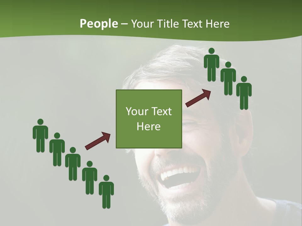 Mustache Man Happy Grin PowerPoint Template