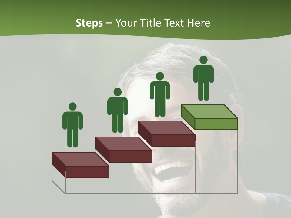 Mustache Man Happy Grin PowerPoint Template