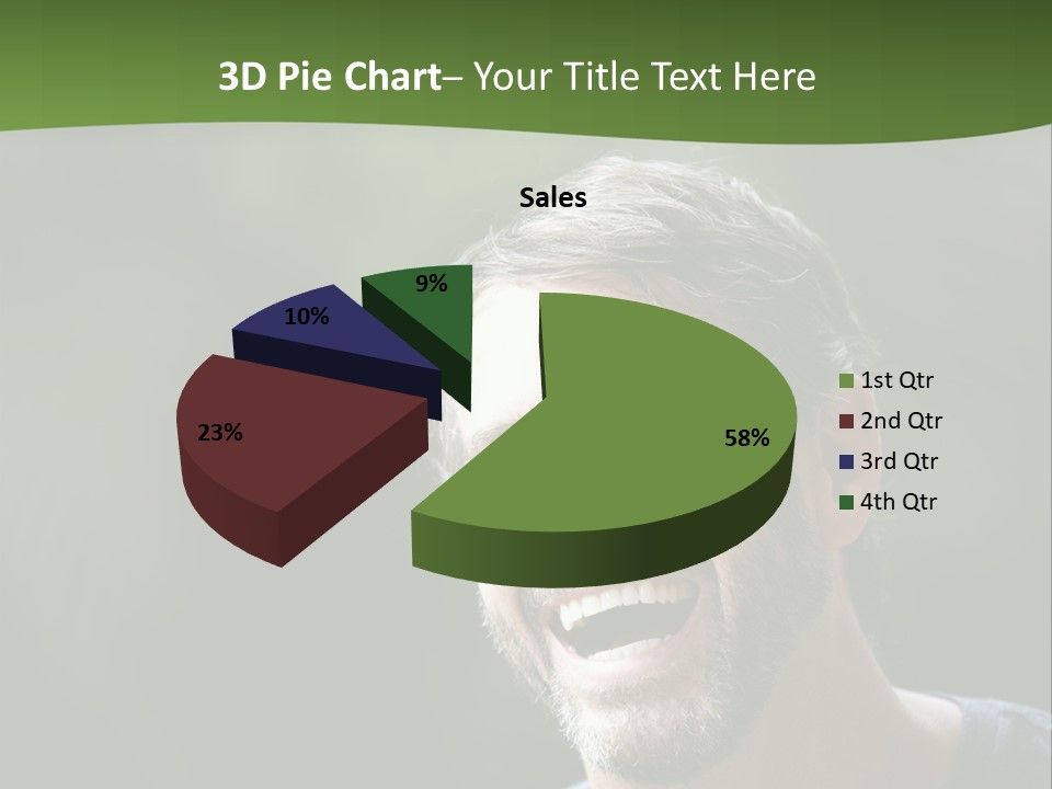 Mustache Man Happy Grin PowerPoint Template