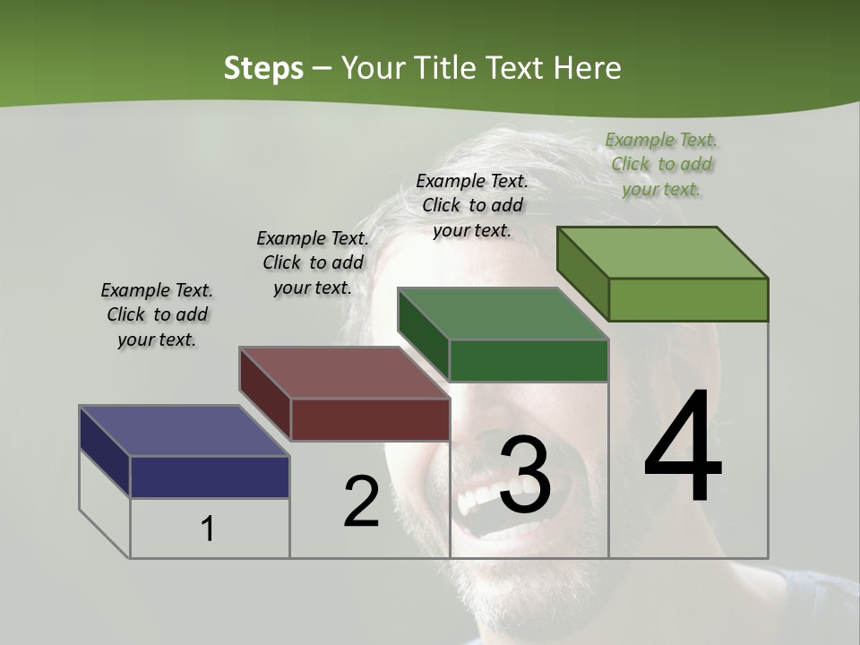 Mustache Man Happy Grin PowerPoint Template