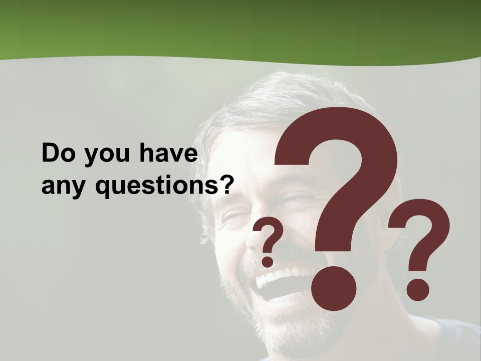 Mustache Man Happy Grin PowerPoint Template