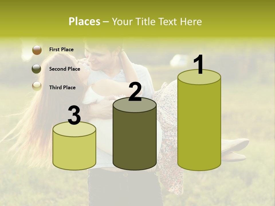 A Man Carrying A Woman On His Back In A Field PowerPoint Template