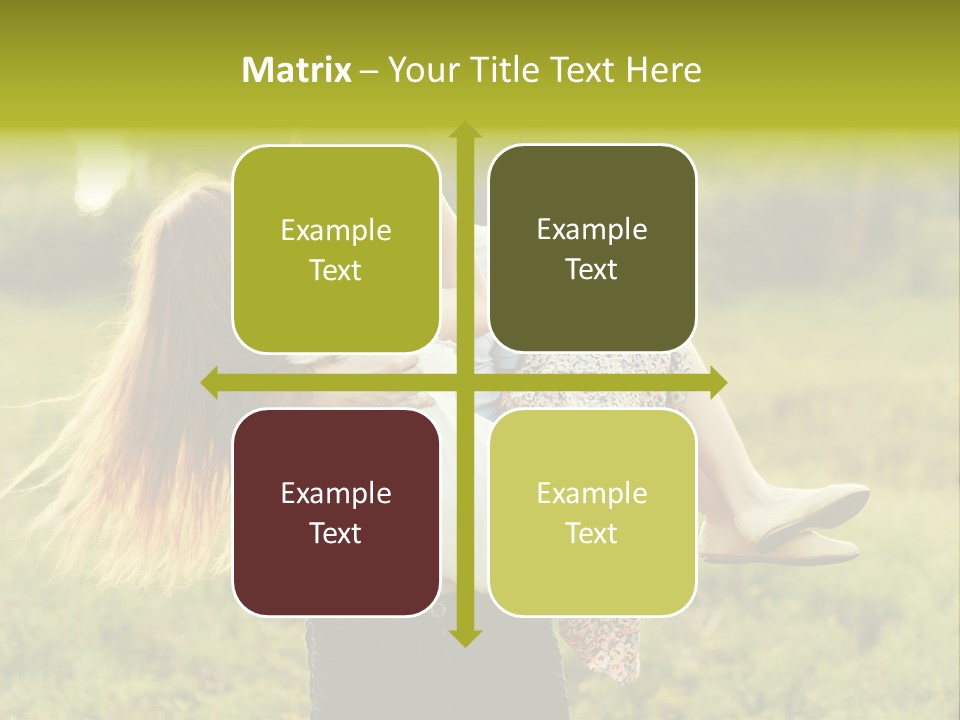 A Man Carrying A Woman On His Back In A Field PowerPoint Template