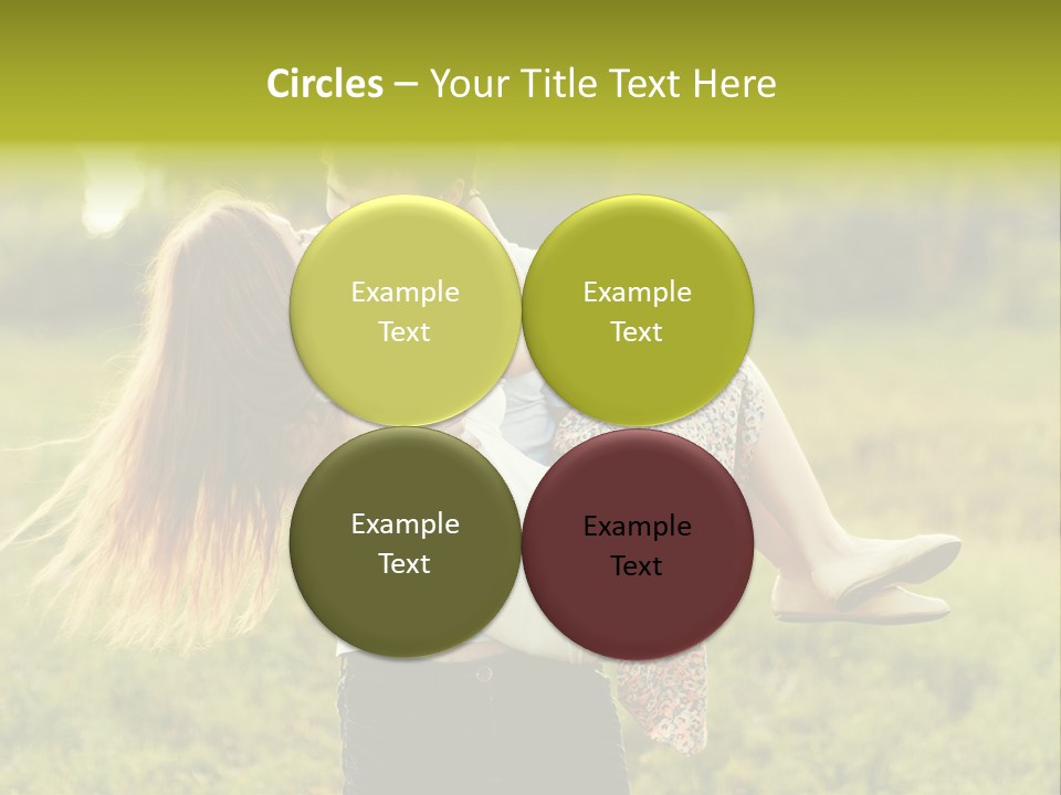 A Man Carrying A Woman On His Back In A Field PowerPoint Template