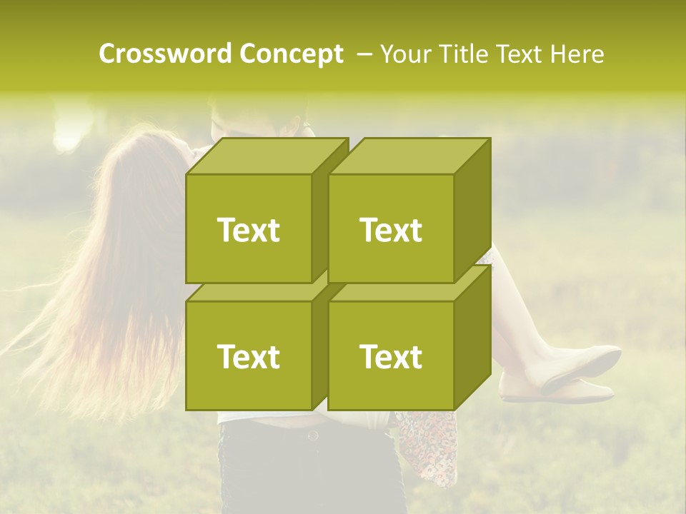 A Man Carrying A Woman On His Back In A Field PowerPoint Template