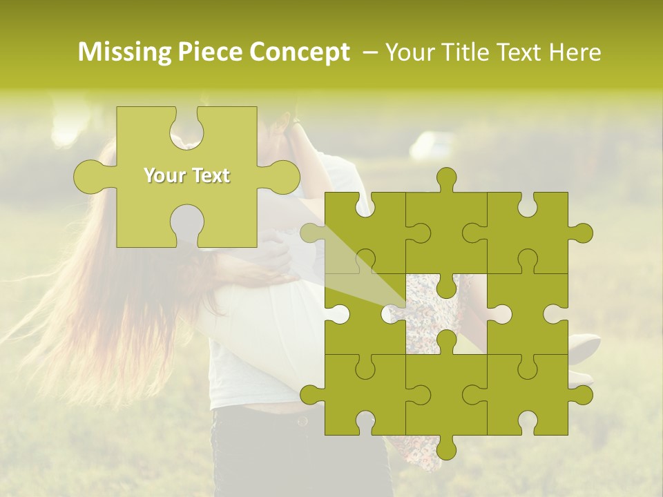 A Man Carrying A Woman On His Back In A Field PowerPoint Template