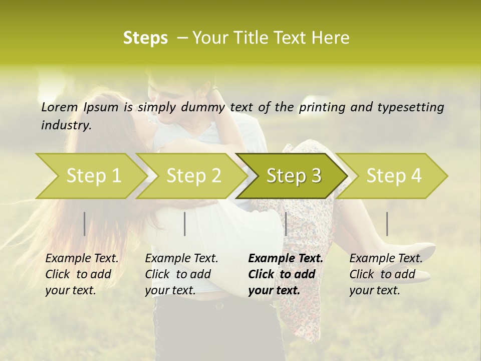 A Man Carrying A Woman On His Back In A Field PowerPoint Template