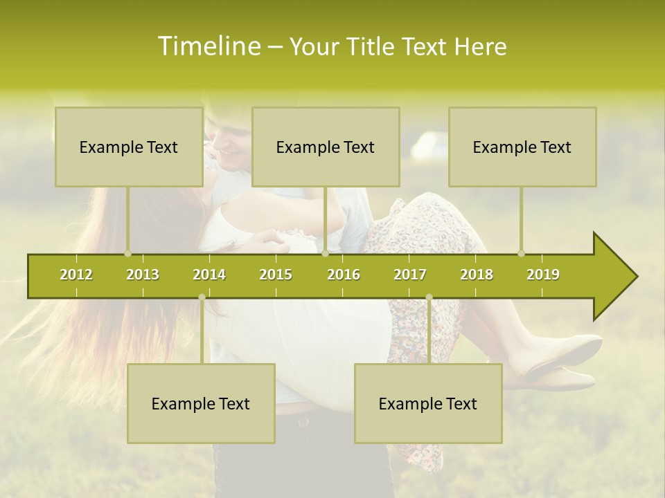 A Man Carrying A Woman On His Back In A Field PowerPoint Template