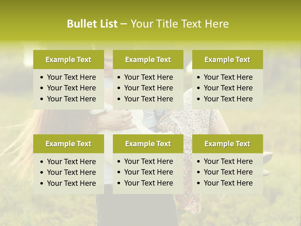 A Man Carrying A Woman On His Back In A Field PowerPoint Template