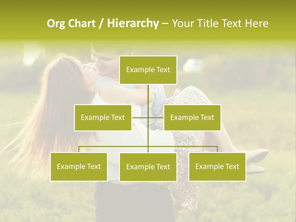 A Man Carrying A Woman On His Back In A Field PowerPoint Template